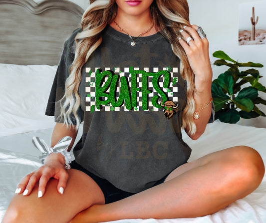 Sparkle Green Buffs White Checkered | Youth